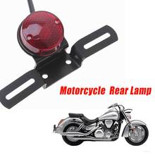 Motorcycle Retro Red Rear Tail Brake Stop Light Lamp W/ License Plate Mount for Harley Honda Suzuki Chopper Bobber 2024 - buy cheap