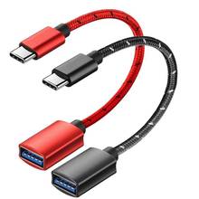 Кабель-Переходник USB 3,1 Type-C (штекер)/USB 3,0 (гнездо), 15 см 2024 - купить недорого
