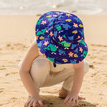 Sombrero de pescador con protección UV para bebé, gorra de pescador con dibujos animados, Panamá, para playa, al aire libre, novedad de verano 2024 - compra barato