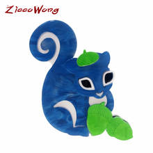 ZiccoWong New Arrival Acrylic Lovely Squirrel Brooch Badge For Women Girl Kids Cute Animal Fashion Pins Brooch Clothes Pins Gift 2024 - buy cheap