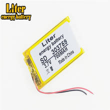 3.7V 700mAh 303759 Lithium Polymer Li-Po li ion Rechargeable Battery cells For Mp3 MP4 MP5 GPS PSP 2024 - buy cheap