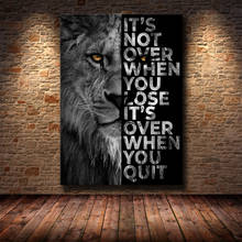 Wild Lion Letter Motivational Quote Art Posters and Prints on Canvas Painting Decorative Wall Art Picture for Office Home Decor 2024 - buy cheap