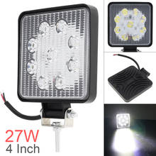 4 Inch 12V / 24V 1800LM 27W Waterproof Square LED Work Light Spotlight for Car Motorcycle Tractor Boat 4WD Offroad SUV ATV 2024 - buy cheap