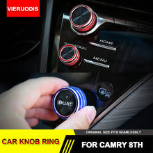 5pcs/set Car Navigation Sound Air Conditioning Switch Buttons Ring Cover AC Knob Cover Ring Car styling for Toyota Camry 8th 2024 - buy cheap