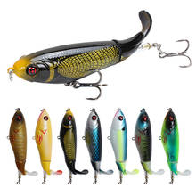 Whopper Popper-señuelo de Pesca Topwater, cebo Artificial, Plopper duro, cola giratoria suave, aparejos de Pesca Geer, 1 ud. 2024 - compra barato