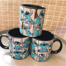 1 Piece 500ml Disney  Stitch Cartoon Water Cup Milk Coffee Tea Ceramic Mug Home Office Collection Cup Love Couple Festival Gifts 2024 - buy cheap