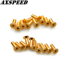 10PCS/Set M3 Hex Socket Flat Countersunk Head Screws M3X6 M3X8 M3X10 Gilded Machine Screws for Sakura D4 RC Car Parts 2024 - buy cheap