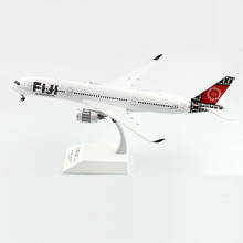 About 32cm Diecast 1:200 Scale Air FIJI 350 Airplane A350-900 Model Toy with Base Landing Gear Alloy Aircraft Plane Gifts Show 2024 - buy cheap