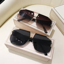 Солнцезащитные очки Мужские, коричневые, розовые, градиентные, Uv400, 2021 2024 - купить недорого