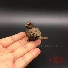 Exquisite antique copper bird small ornaments Seiko copper art solid copper sparrow handle piece tea ceremony small pendulum 2024 - buy cheap