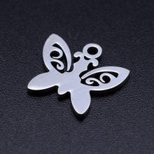 Pingente de borboleta diy para colares, pingente de borboleta de aço inoxidável 316l nunca manchar qualidade aaaa 2024 - compre barato