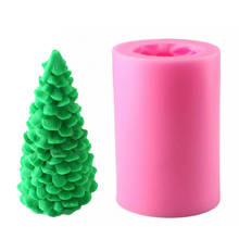 Силиконовая 3D форма для рождественской елки, форма для свечей Деда Мороза для самостоятельного изготовления мыла для свечей, рождественский подарок, инструмент для украшения торта, выпечки 2024 - купить недорого