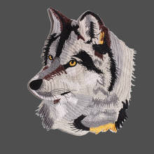 Parches finos de lobo Fierce para ropa, insignias de motoristas, pegatinas bordadas para coser en 3D, apliques de rayas de ropa de animales Punk Diy 2024 - compra barato