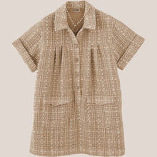 Новое поступление 2020, подиумная рубашка, Роскошное дизайнерское высококачественное винтажное клетчатое женское мини-платье с коротким рукавом, размера плюс XXXL 2024 - купить недорого
