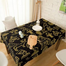 Egypt Pyramid Sphinx Tablecloth Linen Cotton Table Cloth Spandex Elastic Dining Chair Slipcover Kitchen Table Cover 2024 - buy cheap