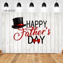 Laeacco Happy Father‘s Day White Wooden Planks Hat Photo Background Photocall Customized Poster Portrait Photography Backdrop 2024 - buy cheap