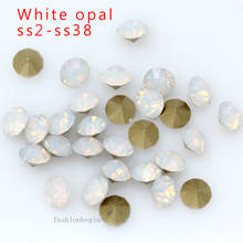 SS4-SS38 White opal pointed back crystal rhinestones glass chatons stones jewelry making beads Nail Art,shoes bag.Garment trims 2024 - buy cheap