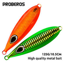 Iscas de pesca proberos 6 argolas, iscas artificiais duras para pesca em metal com 125g/10.5cm 2024 - compre barato