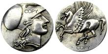 G(15)Rare Ancient Greek Silver Corinth Stater Coin from Syracuse - 304 BC Silver Plated copy coins 2024 - buy cheap