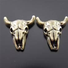 GraceAngie 80PCS Antique Style Bronze Tone Cow Head Pendant Finding Charm Hot Sale 14*13mm 37521 2024 - buy cheap