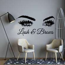 Beauty Salon Eyes Wall Sticker Vinyl Decor Sticker For Bedroom Living Room Lash And Brows Wallsticker Murals 2024 - buy cheap