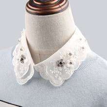 Linbaiway Shirt Fake Collars for Women White Detachable Collar Lapel Top Girls Necklace False Collar Neckwear Faux Col Tie 2024 - buy cheap