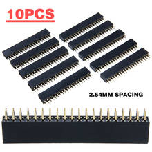 10pcs Female Breakable Pin Header Connector Strip Double Row Pin Header 2.54mm Pitch 2 x 20 Pin Straight Header Pin Socket 2024 - buy cheap