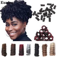 Easy Crochet Braids Curly Synthetic Crochet Twisted Braiding Hair Kenzie Curl Hair 20 Roots/ Pack 75g Ombre #27 Tgreg Burg Black 2024 - buy cheap