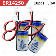 LISUN-batería de litio desechable LISUN 1/ER14250 2AA, 3,6 V, con enchufe, programa Delta PLC, 10 Uds. 2024 - compra barato