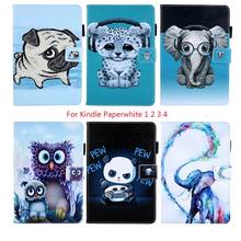 Funda For Amazon Kindle Paperwhite 1 2 3 2015 2017 Cover Cute Snow Panther Dog Panda Owl Capa For Kindle Paperwhite 4 Case Coque 2024 - buy cheap