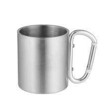 Portable Outdoor Hiking Camping Climbing Tools Self Lock Carabiner Handle Cup Stainless Steel Water Tea Coffee Mug Tool 2024 - buy cheap