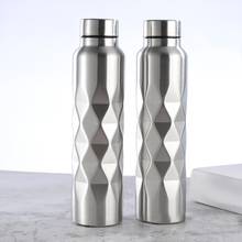 1000ml Rhombus Stainless Steel Water Bottle Large Capacity Water Cup Outdoor Sports Camping Hiking Cycling Water Kettle Cup 2024 - buy cheap