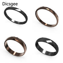 Floya Base Accessories black section Rings 316L Stainless Steel Finger Ring Men Jewelry Wholesale Bague Acier 2024 - buy cheap