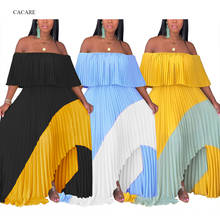 NEW Overall Long Dress Summer Clothes Boho Beach Maxi Dresses Sundress Bohemian Tye Dye F2909 Off Shoulder Ruffled Bust Big Hem 2024 - buy cheap