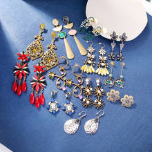 kissme Bohemia Style Women Drop Earrings Delicate Crystal Resin Multiple-choice Geometric Earrings New Fashion Jewelry Wholesale 2024 - buy cheap