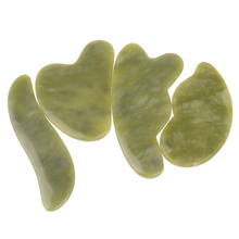Piedra de Jade Natural de Aventurina, tablero de Guasha, raspador de piedra Natural para terapia de presión corporal, cuello y cara, 5 tipos 2024 - compra barato
