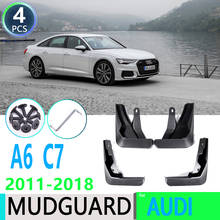 Автомобильный брызговик для Audi A6 Sedan Saloon Avant C7 2011 ~ 2018 4-го поколения, брызговики, щитки от грязи, брызговики, автомобильные аксессуары 2024 - купить недорого