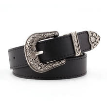 Luxury Brand Boho Belt For Women Metal Pink Buckle Waist Belt Black Navy Coffee Brown Leather Belts Female Jeans 2024 - buy cheap