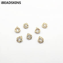 New arrival! 13x11mm 50pcs Copper/Zircon Flower Charm for Jewelry Findings Necklace Earrings parts,hand Made  Jewelry DIY 2024 - buy cheap
