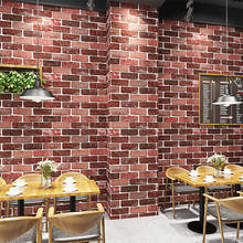 Vintage 3D Brick Wall Stickers PVC Waterproof Wallpaper Living Room Restaurant Cafe Bar Wall Decor Stickers Retro Contact Paper 2024 - buy cheap