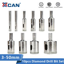 Алмазное сверло XCAN 3-50 мм для стеклянной плитки, мрамора, гранита, 10 шт. 2024 - купить недорого