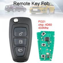 Mando a distancia de 3 botones, 433Mhz, con Chip 4D60 y hoja F021, apto para Ford / Focus / Mk1 / Mondeo 2024 - compra barato