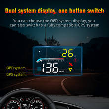 M17 hud obd head up display OBD2 GPS Dual System Windshield Speed Projector Security Alarm Water temp Overspeed RPM Voltage NEW 2024 - buy cheap