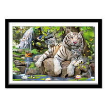 diamant painting Diamond embroidery animals Tiger 5d diy diamond painting full square diamond paint 501DD diamond  round 2024 - buy cheap