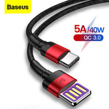 Baseus USB C Type C Cable 5A For Huawei Realme Poco X3 Fast Charging USB-C Charger Type-C Cable For Xiaomi mi 10 9 Redmi Samsung 2024 - buy cheap