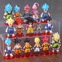 16pcs/lot Super Saiyan God Action Figure Son Goku Gohan Vegeta Vegetto Frieza Zamasu Ultra Instinct Model Toys Gift 2024 - buy cheap