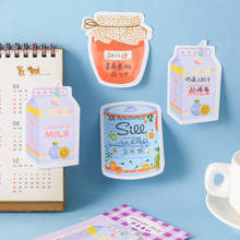 Lytwtw's Cute Kawaii Sticky Notes Memo Pad Milk Stationery Office School Supply Sticker Bookmark Decoration Strawerry 2024 - buy cheap