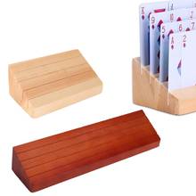 Wooden Playing Card Holder Poker Rack Trays for Organizing Cards on Party Game 2024 - buy cheap
