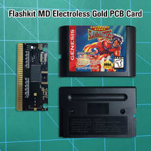 Saturday Night Slam masters-flashkit MD, tarjeta PCB dorada sin electrodos, Cartucho de juegos MD de 16 bits para consola MegaDrive Genesis 2024 - compra barato