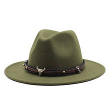 2020 new 19 Colors Jazz Caps Wool Felt Fedora Hat With Wide Brim Women Men Wool Winter Autumn Comfortable Solid Color Caps 2024 - buy cheap